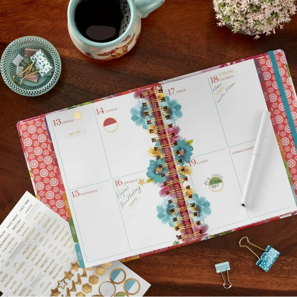 The Pioneer Woman Breezy Blossom 3-Piece 2022 Weekly Planner